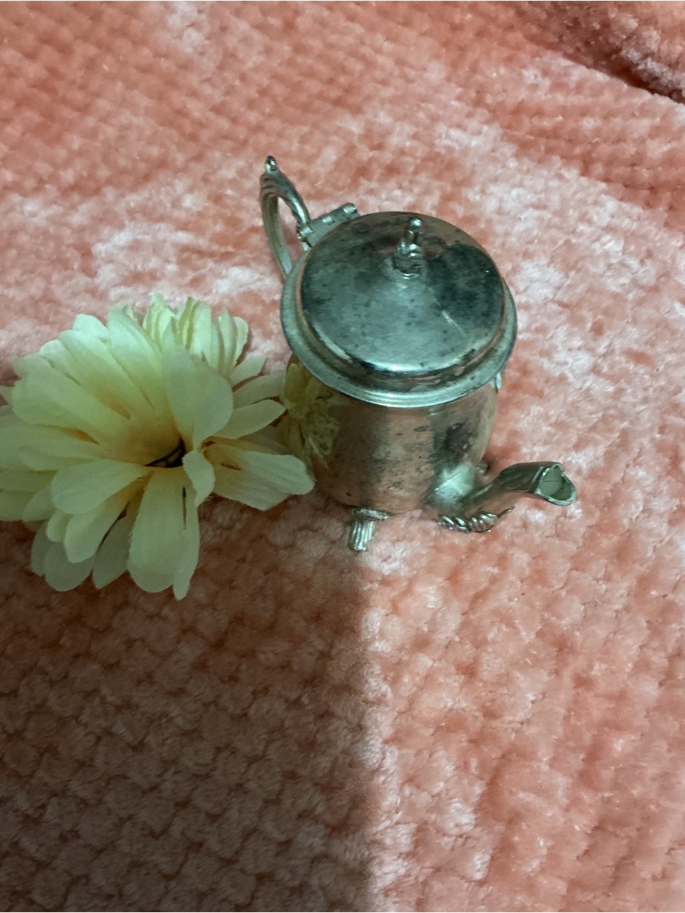 Hard Rock Cafe Small Silver Teapot Accent